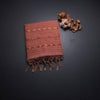 Linen Peach Floral Thread Work Saree