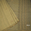 Linen Mehandi Green Floral Thread Work Saree