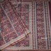 Raw Silk Maroon Printed Saree