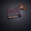 Raw Silk Maroon Printed Saree 02