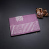 Semi Raw Silk Dark Onion Pink Elephant Printed Saree And Stripes Border