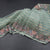 Organza Pista Green Zari Stripes Saree With Thread Border