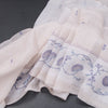 Linen Cream Floral Printed Saree 04