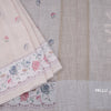 Linen Cream Floral Printed Saree 03