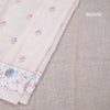 Linen Cream Floral Printed Saree 03