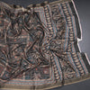 Raw Silk Dark Green Printed Saree