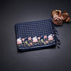 Raw Silk Navy Blue Zari Checked Saree And Thread Border