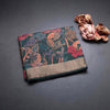 Tussar Dark Green Floral Printed Saree 02