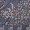 Satin Silk Grey Floral Printed Saree
