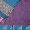 Raw Silk Peacock Blue Printed Saree