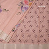 Satin Silk Peach Floral Printed Saree 02