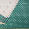 Semi Raw Silk Cream Printed Saree 12