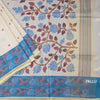 Semi Raw Silk Cream Printed Saree 13