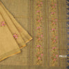 Linen Gold Floral Thread Work Saree