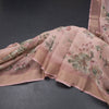 Linen Rose Pink Saree With Floral Painted Sequence Work
