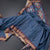 Raw Silk Blue Zari Checked Saree And Zari Border