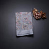 Semi Linen Grey Floral Printed Saree 08