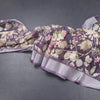 Semi Linen Violet Floral Printed Saree 02