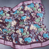 Semi Linen Dark Purple Floral Printed Saree