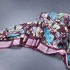 Semi Linen Dark Purple Floral Printed Saree