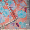 Semi Raw Silk Rust Orange Floral Printed Saree And Ribbon Border