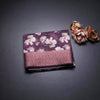 Semi Linen Plum Purple Floral Printed Saree And Zari Border