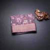 Semi Linen Plum Purple Floral Printed Saree And Zari Border 02