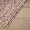 Raw Silk Beige Floral Printed Saree