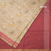 Raw Silk Cream Ikkat Printed Saree