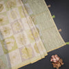 Linen Multi Colour Floral Paint Work Saree
