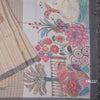 Raw Silk Multi Colour Checked Saree With Paint Work 02