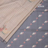 Raw Silk Multi Colour Checked Saree With Paint Work 02