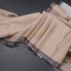 Raw Silk Multi Colour Checked Saree With Paint Work 02