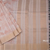 Raw Silk Light Peach Printed Saree