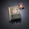 Raw Silk Dark Green Saree With Paint Work