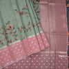 Kota Pista Green Floral Paint Work Saree