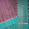 Kota Onion Pink Floral Paint Work Saree