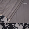 Kota Grey Saree With Zari Buttas And Printed Border