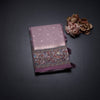 Kota Onion Pink Saree With Zari Buttas And Printed Border