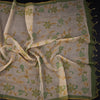 Linen Light Sandal Saree With Painted Zari Thread Work 02