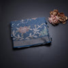 Linen Blue Saree With Painted Zari Thread Work
