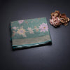 Linen Jade Green Saree With Painted Zari Thread Work 02