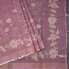 Linen Onion Pink Saree With Painted Zari Thread Work