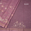 Linen Onion Pink Saree With Painted Zari Thread Work