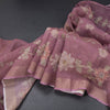 Linen Onion Pink Saree With Painted Zari Thread Work