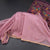 Silk Cotton Light Pink Borderless Thread Work Saree
