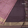 Raw Silk Onion Pink Printed Saree 02