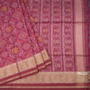 Raw Silk Reddish Pink Printed Saree