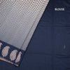 Semi Linen Cream Zig Zag Printed Saree And Zari Thread Border 03