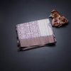 Raw Silk Purple Printed Saree With Zari Border